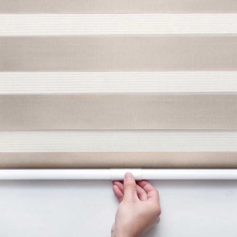 Bezprzewodowe rolety z podwójnymi oknami Rolety Zebra Dwie warstwy anty UV