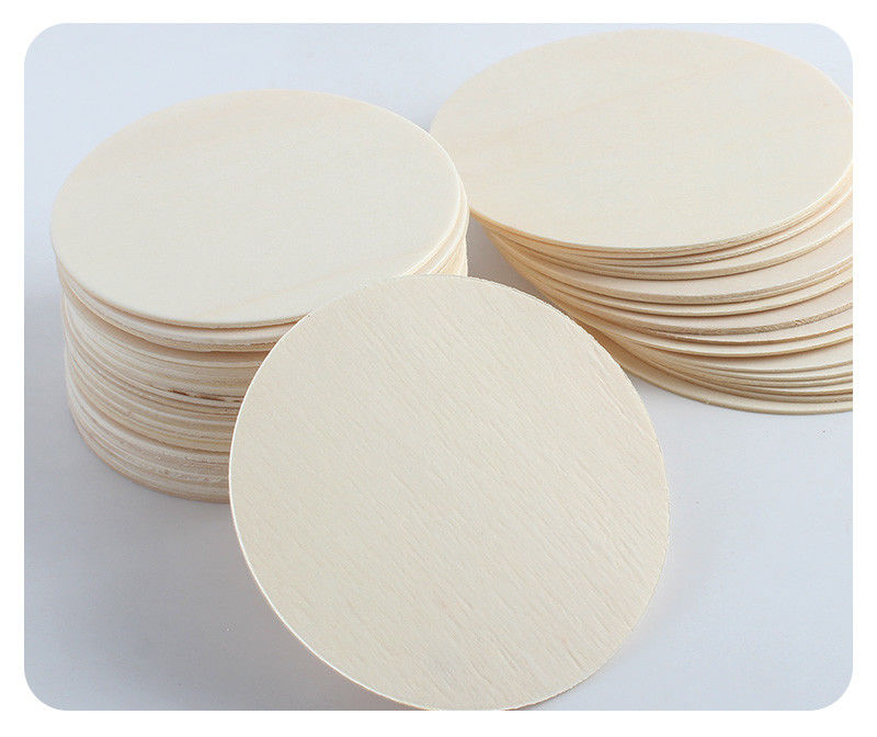 Poplar Solid Round Wooden Discs Płytka dyskowa Karta dla dziecka Świąteczna