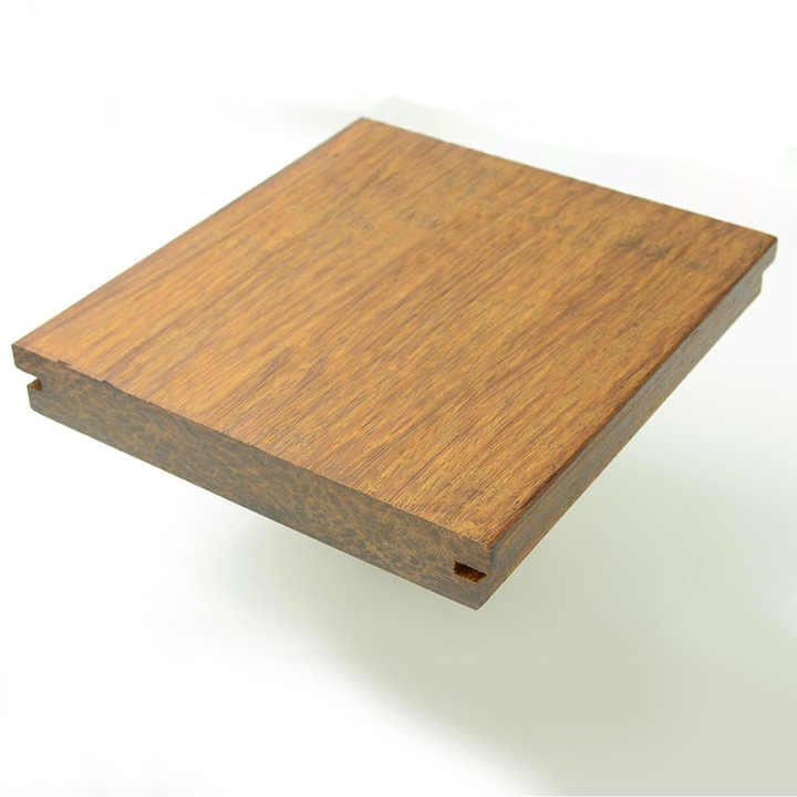 2.2m 2.4m 3.6m Bamboo Wooden Decking Vertically Laminated With Moulding 2 Side Grooves