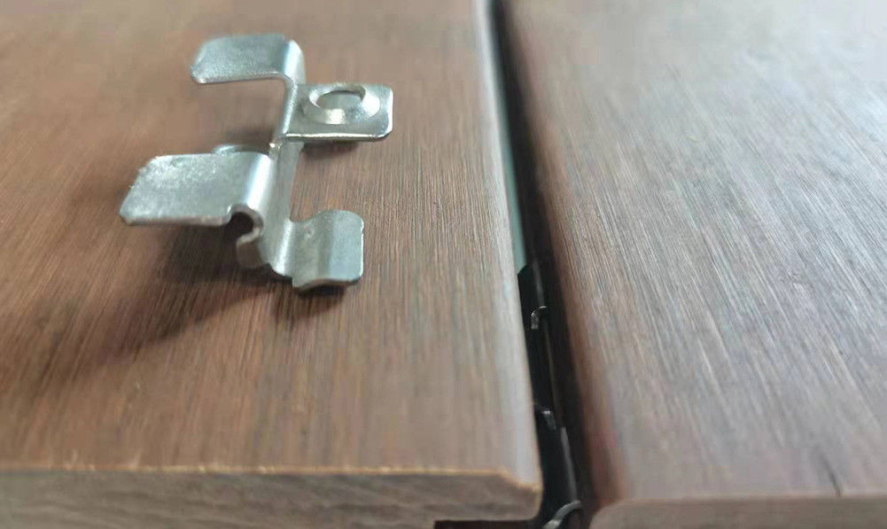 2.2m 2.4m 3.6m Bamboo Wooden Decking Vertically Laminated With Moulding 2 Side Grooves