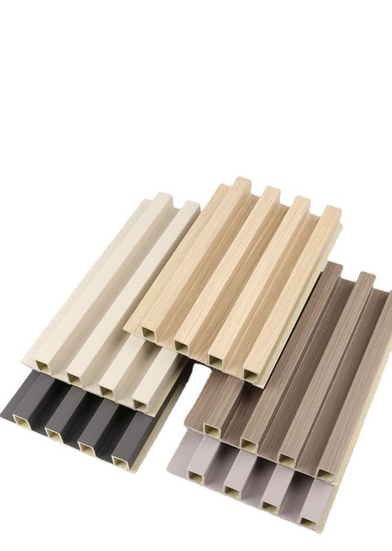Łatwe zainstalowanie Kolor orzechowy Ekologiczny drewno laminowane Dekoracyjne pokrycie ścienne 155*9 Panele WPC