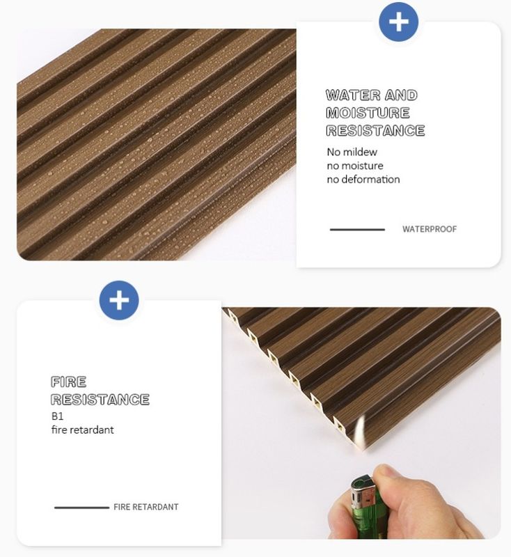 Dekoracja wnętrz Drzewa Kolor energooszczędny Przeciwprzemyślany WPC Panel ścienny Efekty 3D