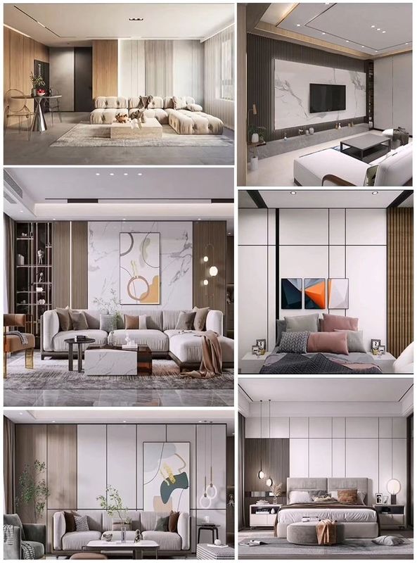 Dekoracja wnętrz Drzewa Kolor energooszczędny Przeciwprzemyślany WPC Panel ścienny Efekty 3D