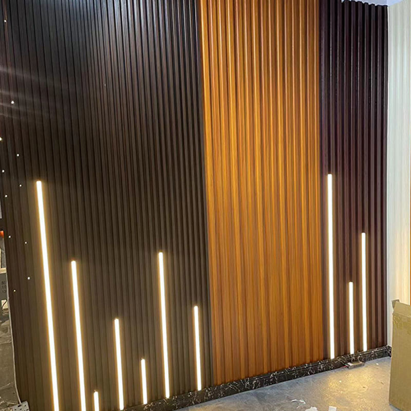 Kolorowe panele ścienne WPC Dekoracje ścienne Wnętrze Łatwa instalacja Płytki ścienne WPC