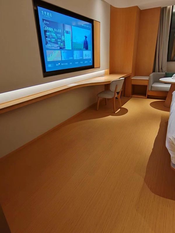 Ceramic Look Stone Plastic Composite SPC Click Vinyl Plank Flooring For Commercial Kitchen