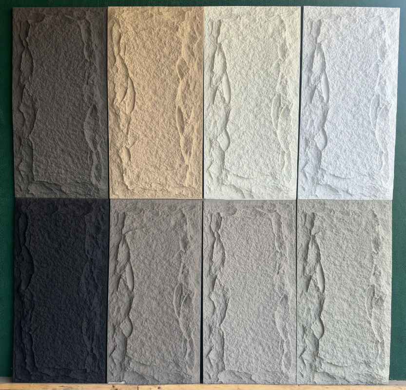 Lekki ciężar Dekoracja zewnętrzna zewnętrzna PU Faux Rock Panel kamienny poliuretanowy 3D Panel ścienny z kamienia PU