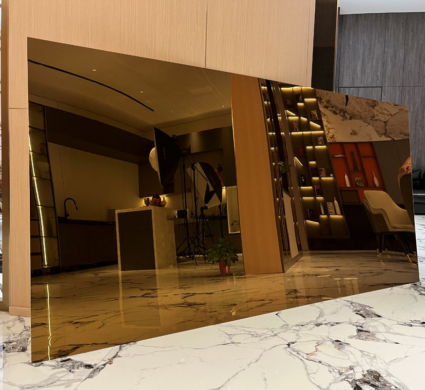 Wnętrze Bambus Włókno węgla drzewnego Finery metalowe Konstrukcja Solidne lusterko PVC Panele ścienne