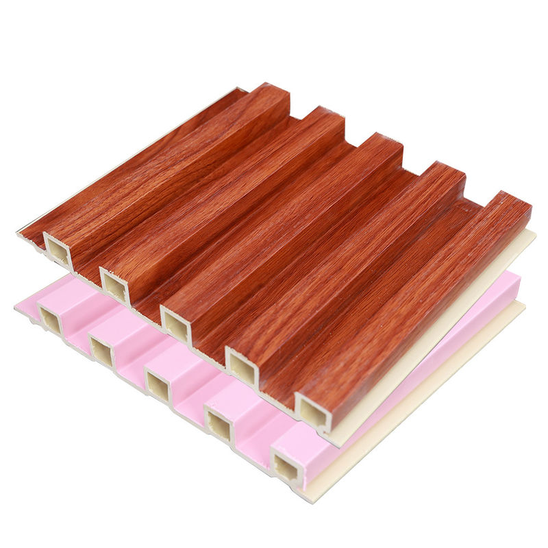 Fabryka Dekoracja wnętrza Drzewo Plastyk Kompozyty powłoka Pvc Okładziny Fluted Wall Board Wpc Panel ściany wnętrza