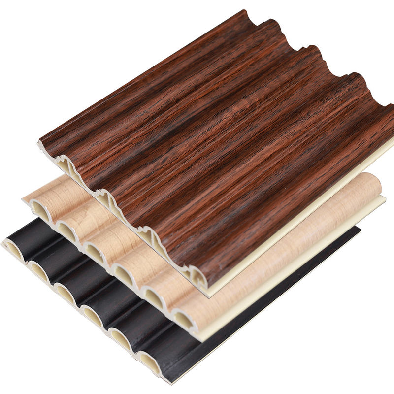 Fabryka Dekoracja wnętrza Drzewo Plastyk Kompozyty powłoka Pvc Okładziny Fluted Wall Board Wpc Panel ściany wnętrza