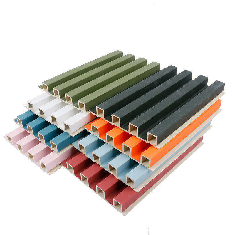 Pvc 3D Fluted Dekoracyjny Lambrin Kompozytowy drewno Wnętrze Fluted Panel Wpc Panel ścienny Okładziny Ochrona przeciwpożarowa Dla klienta wymaga
