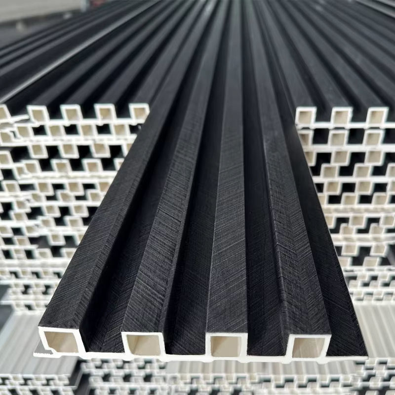 Cena hurtowa Nowoczesny design WPC Płyta ścienna Antystatyczny Wewnętrzny drewniany panel listwowy do Wodoodpornych okładzin ściennych WPC