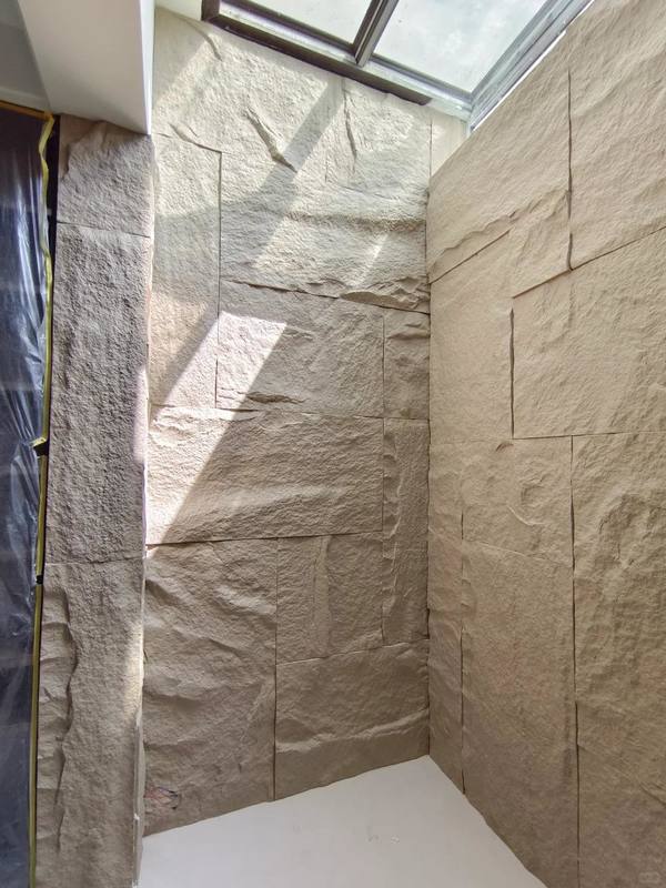 Modern Stone Form Big Slab PU Faux Culture Stone Wall Panel For House Decoration