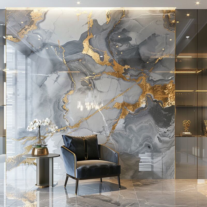 600*2440mm 4mm 5mm Niestandardowy projekt SPC Marmurowa tablica wodoodporna do wnętrza Pvc Panel ścienny Plast UV Marmurowa tablica