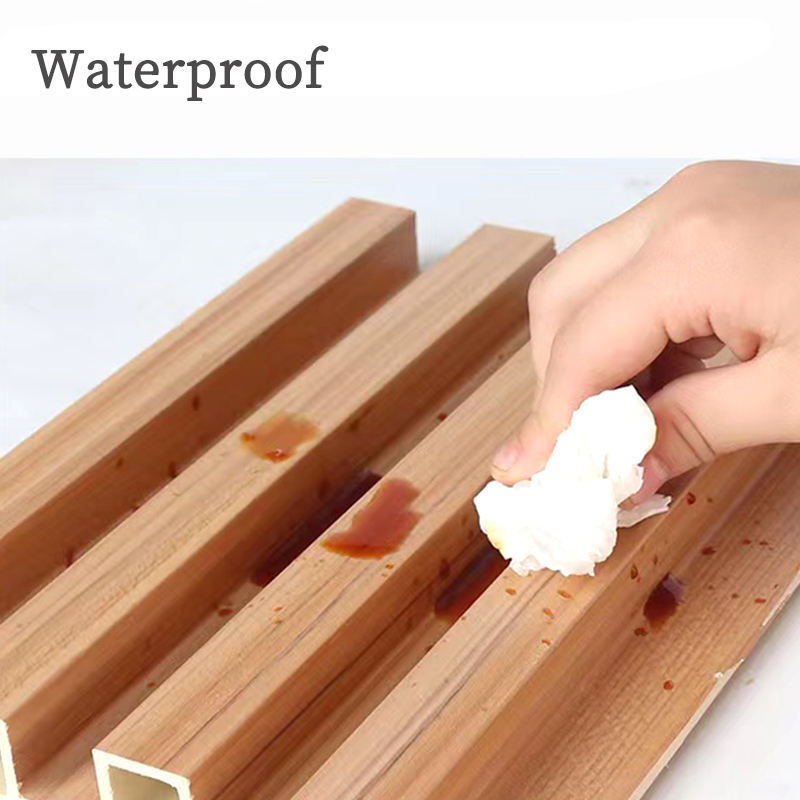 Panel ścienny z PVC WPC Panel drewniany z płytkami 3D do dekoracji