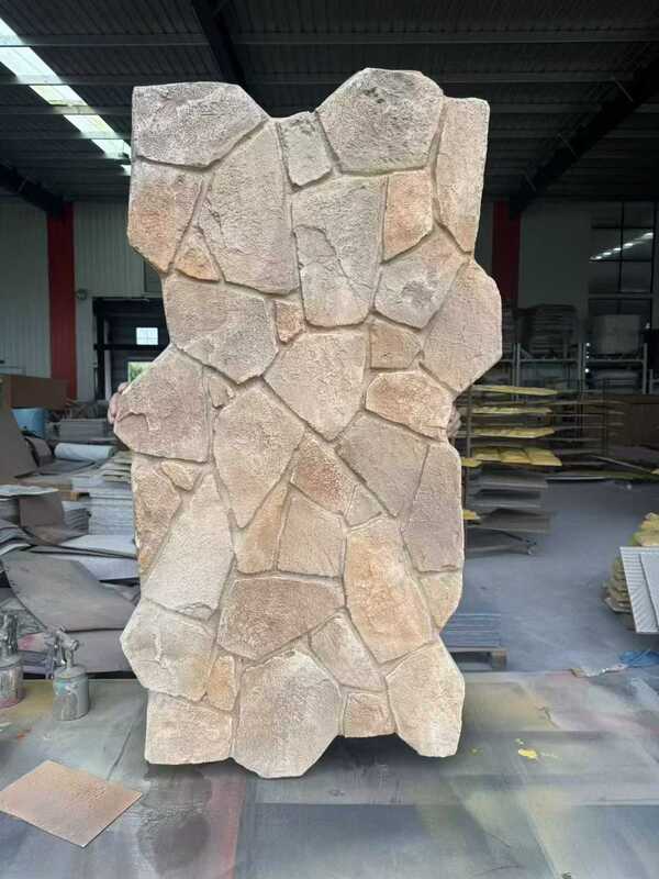 Panely ścienne zewnętrzne Nowoczesny poliuretanowy PU Sztuczny kamień kultury lekkie sztuczne PU Marmur