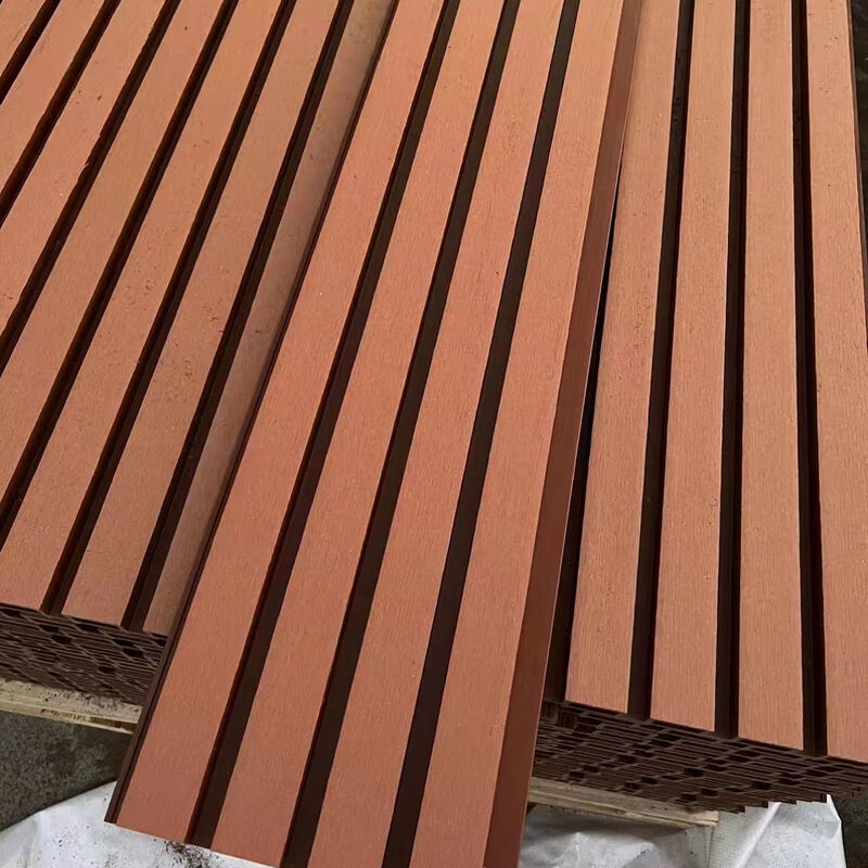 Wood Alternatives Substitute Exterior Wall Panel Decoration Wooden Fluted Wpc Wall Board Panel