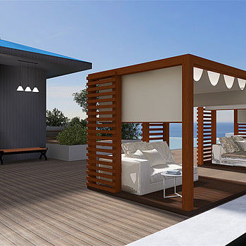 Co Extrusion Wood Plastic Composite Zewnętrzna okładzina ścienna 222 mm × 25 mm