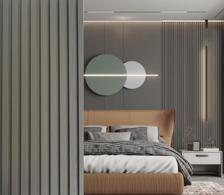 Klasyczny panel ścienny WPC z włókna drzewnego o grubości 3000 mm Karbowana płyta ścienna Wpc Przyjazny dla środowiska