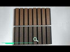 Panel ścienny z rowkami, kompozyt drewno-plastik (WPC), panel ścienny i sufitowy, laminowana okleina drewniana